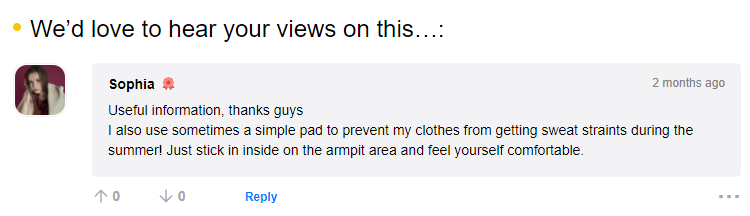 Comment on other websites